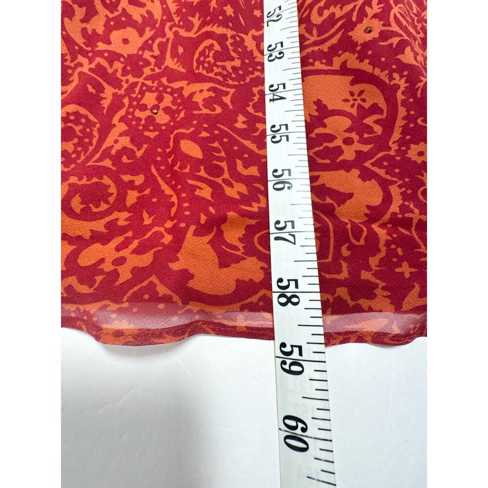 Laundry by Shelli Segal 100% Silk Paisley Rhinestone Maxi Dress Size 10 - Picture 17 of 17